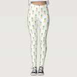 Legging Padrão legal de ananás<br><div class="desc">Padrão de fruta de garota e chic.</div>
