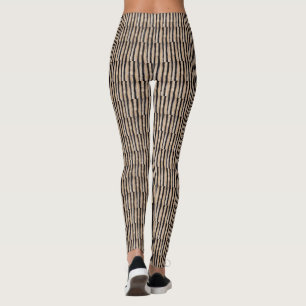 Legging Padrão legal de textura do Latido da árvore queima