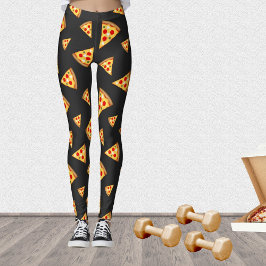 Legging Padrão legal e divertido de fatias de pizza