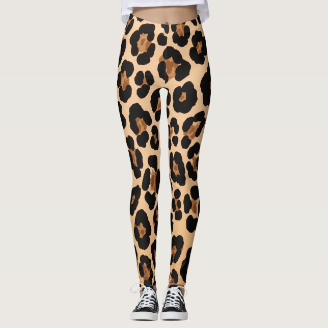 Legging Padrão-Leopardo Exótico (Frente)