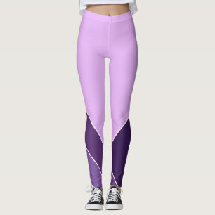 Legging Padrão Lilac Roxo-Elegante Vee Home