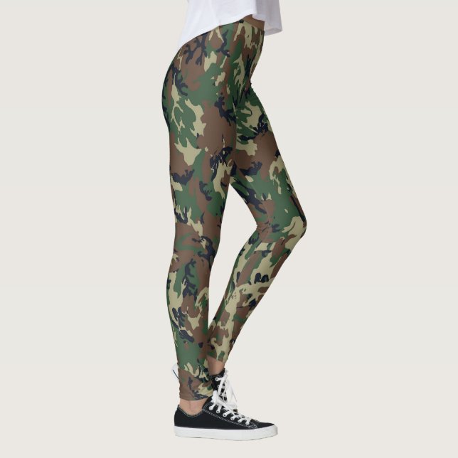 Legging Padrão Militar da Camouflage Woodland (Direita)