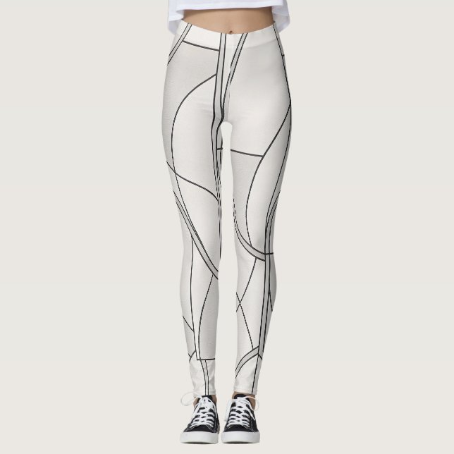 Legging Padrão Minimalista de Estúdio para Rua (Frente)