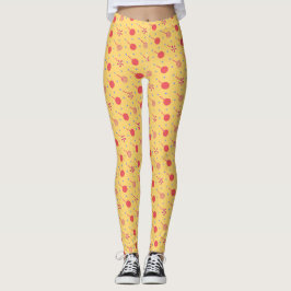 Legging Padrão Mínimo Laranja Amarelo do Halloween