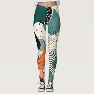 Legging Padrão mínimo sem costura Abstrato - Geométrico (1