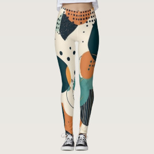 Legging Padrão mínimo sem costura Abstrato - Geométrico (3