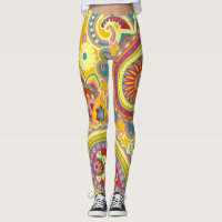 Padrão Moderno Colorido de Paisley Floral Na moda