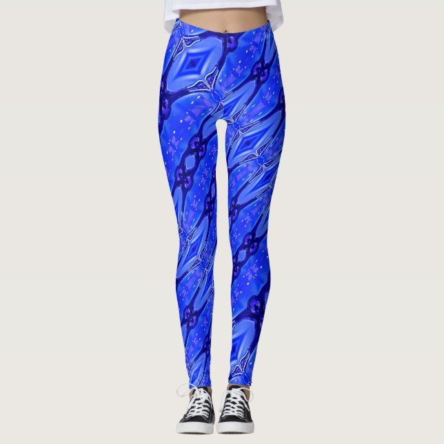 Legging padrão moderno da abstrato tech (Frente)