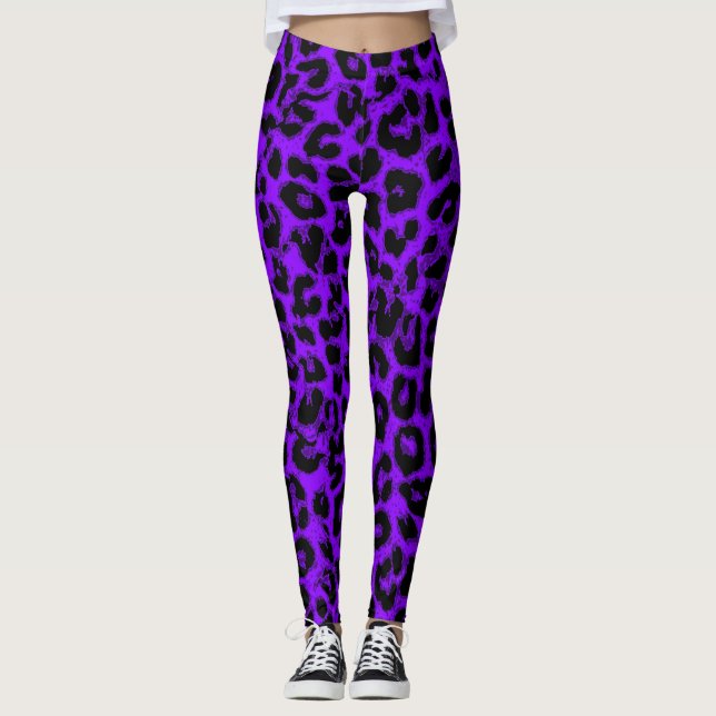 Legging Padrão moderno da pele do Leopardo #11 (Frente)