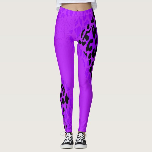 Legging Padrão moderno da pele do Leopardo #33 (Frente)