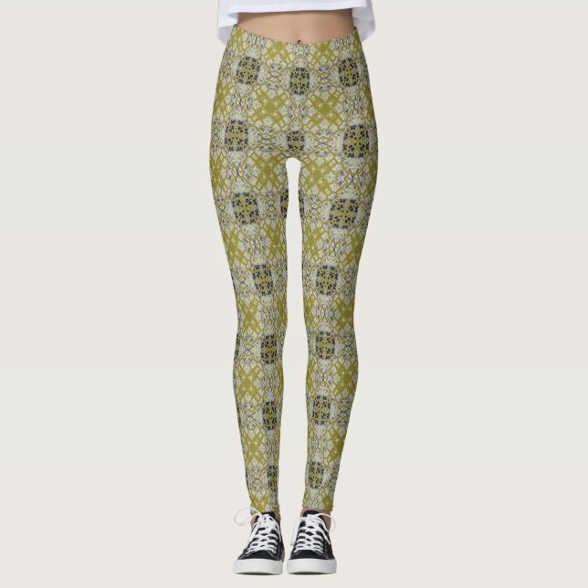 Legging Padrão moderno da pele do Leopardo #4 (Frente)