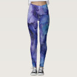 Legging Padrão moderno de cor azul-d'água azul<br><div class="desc">Perna com legal e roxo moderno,  esplêndido.</div>
