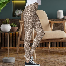 Legging Padrão Moderno de textura castanho castanho sem br