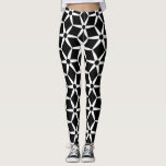 Legging Padrão monocromático preto e branco da tendência<br><div class="desc">Padrão monocromático preto e branco da tendência</div>