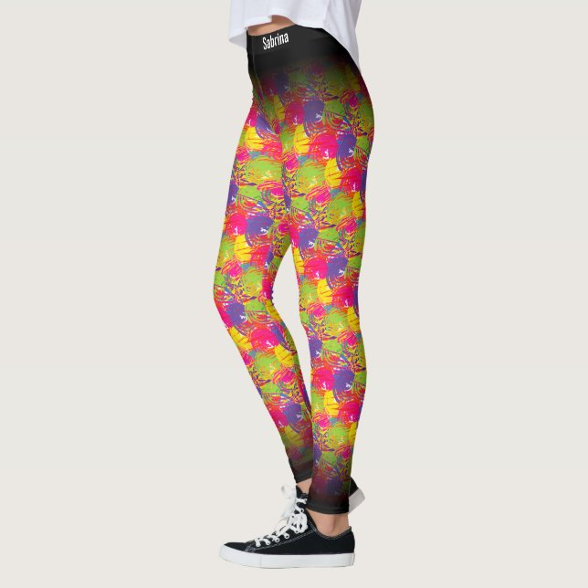Legging Padrão MultiColor abstrato (Esquerda)