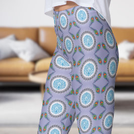 Legging Padrão na moda Blue Bell Peacock