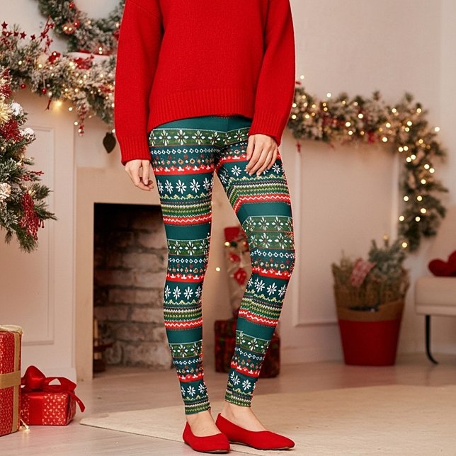 Legging padrão natalino nórdico (Criador carregado)