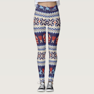 Legging Padrão Nórdico: Ilustração Encantadora