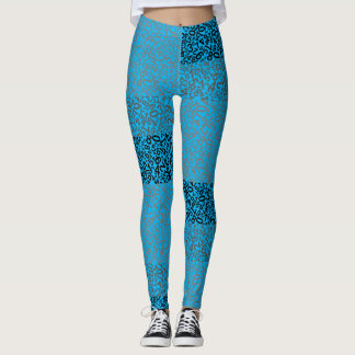Legging Padrão numérico 01 com fundo azul claro