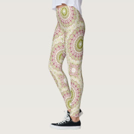Legging Padrão Olive and Rosa Mandala