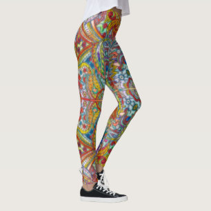 Legging Padrão Oriental de Aquarela IV + suas ideias