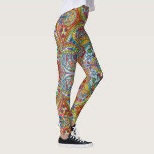 Legging Padrão Oriental de Aquarela IV + suas ideias