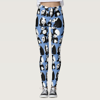 Legging Padrão Panda LFundo Azul