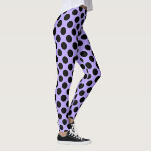 Legging Padrão perfeito do Bolinhas de contorno preto / b