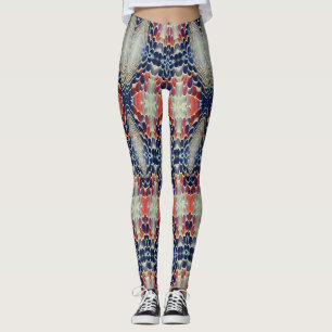 Legging Padrão Petal vibrante por Ratti_Creative_Arts