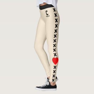 Legging Padrão Preto Dourado Champanhe Personalizado Amor