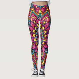 Legging Padrão Psicodélico Vibrante