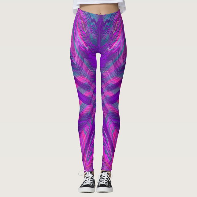Legging Padrão psíquico roxo (Frente)