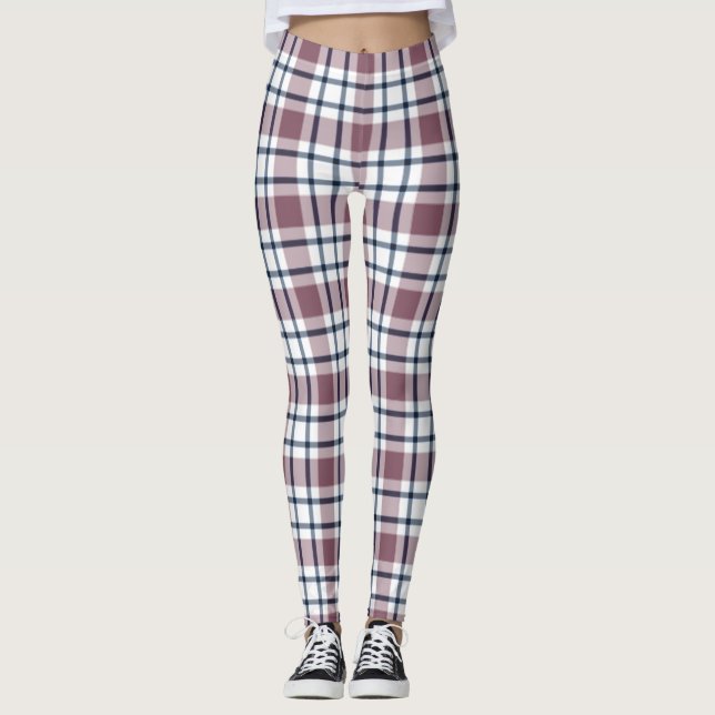 Legging Padrão retrorreflector claro cinza castanha branca (Frente)