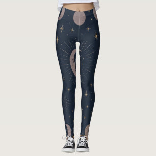 Legging Padrão Ritualar da Lua Celestial Mulheres Cósmic