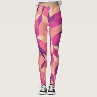 Legging Padrão rosa abstrato