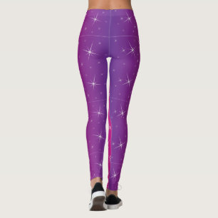 Legging Padrão Rosa Estrela