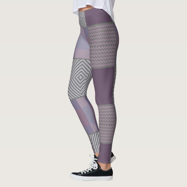 Legging Padrão Roxo (Esquerda)