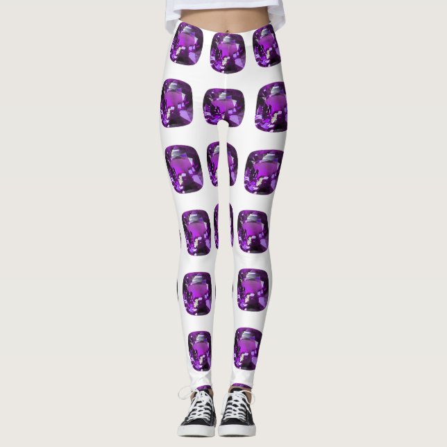 Legging Padrão Roxo (Frente)