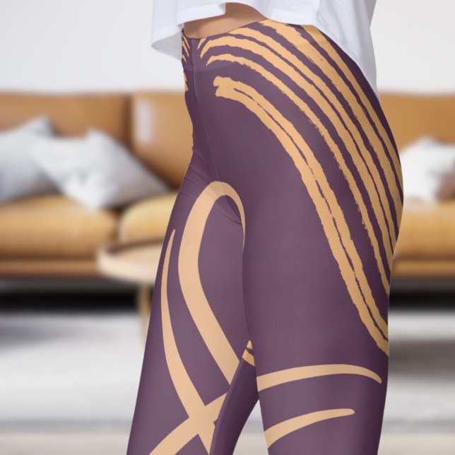 Legging Padrão Roxo Incrível (Swirl on Dark Byzantium)