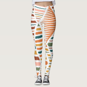 Legging Padrão Seamless Argyle Tribal Étnico