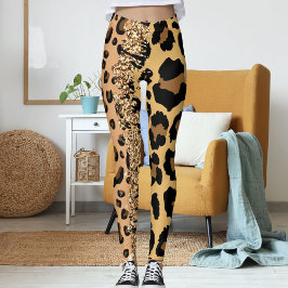 Legging Padrão Selvagem de Impressão Selvagem Personalizad