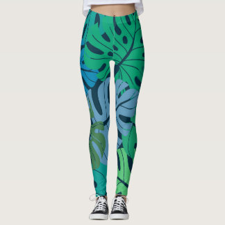 Legging Padrão sem costura da selva tropical