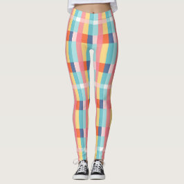 Legging Padrão Sem Costura Verificado Por Aquarela