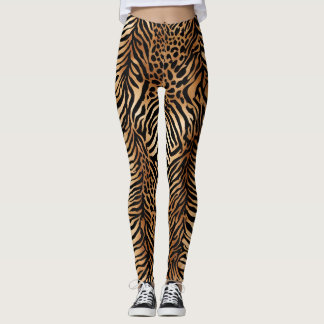 Legging Padrão Simétrico Animal Selvagem Design 3