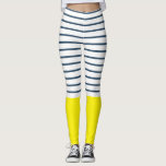 Legging Padrão striptep moderno<br><div class="desc">Condecoração moderna em estilos brancos,  azuis e amarelos</div>
