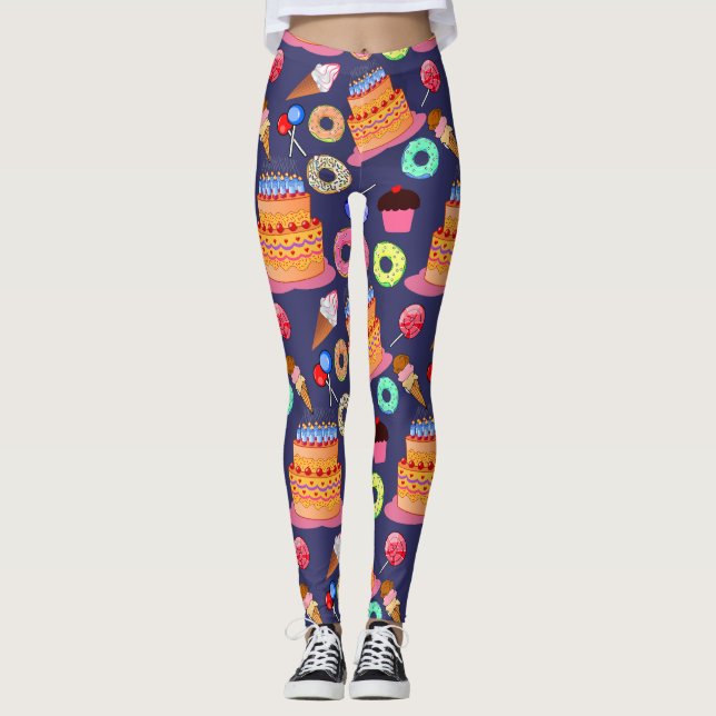 Legging Padrão Sugary Delights (Frente)