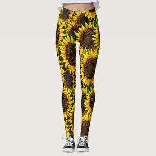 Legging Padrão Sunny Large Sunflower