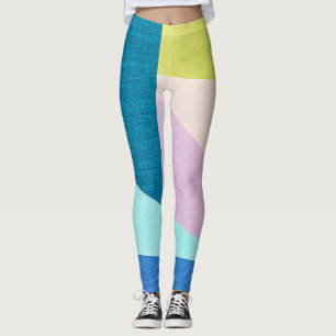 Legging Padrão Têxtil abstrato Geométrico