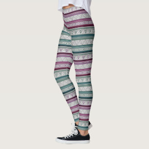 Legging padrão tribal étnico geométrico do índio americano