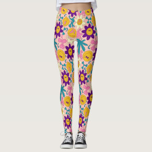 Legging Padrão Trippy Smiley Ininterrupto